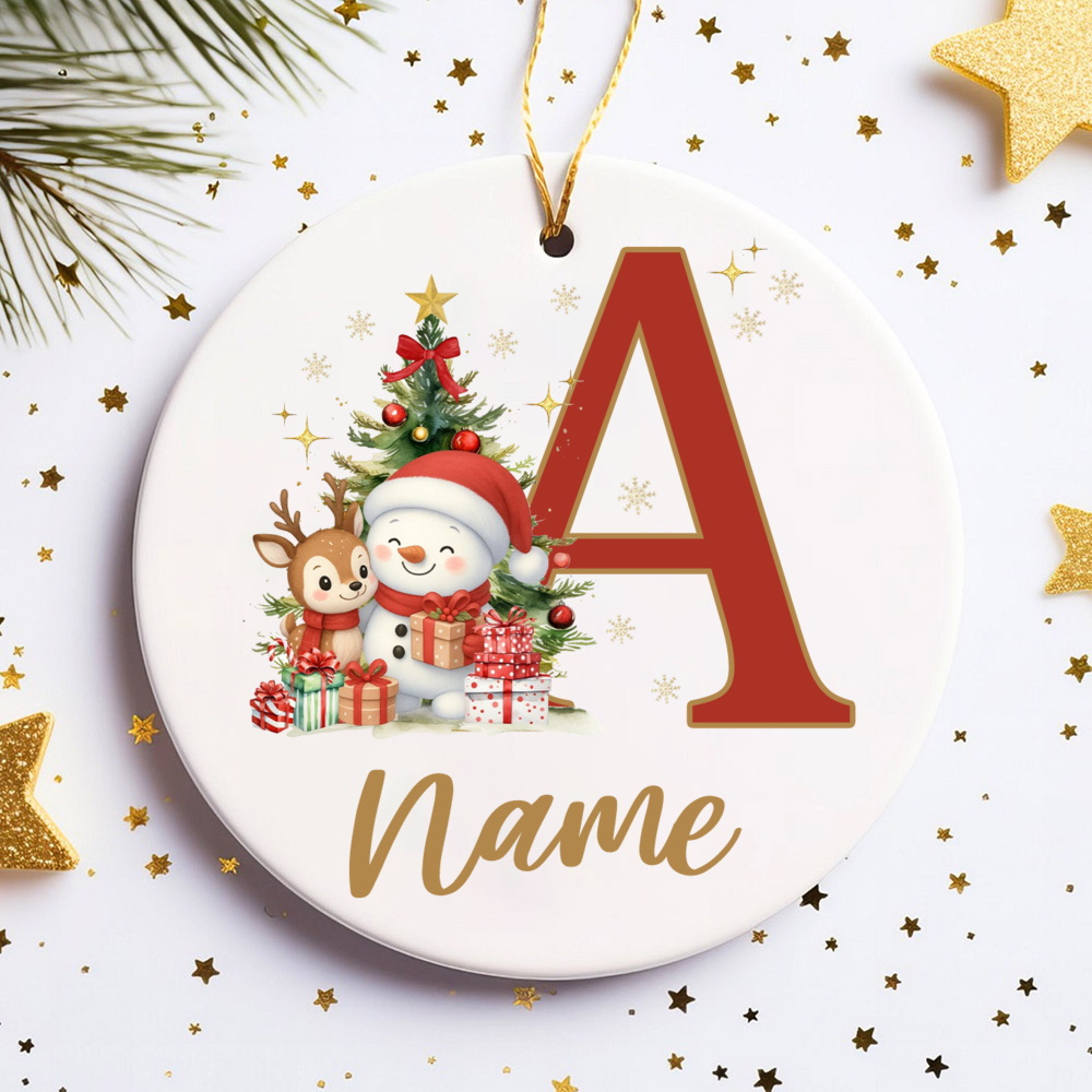 TEMU 1pc Adorno Colgante de Cerámica Personalizado con , y //Mensaje - Decoración para Árbol de Navidad, Baby Showers, - Decoración de Cerámica