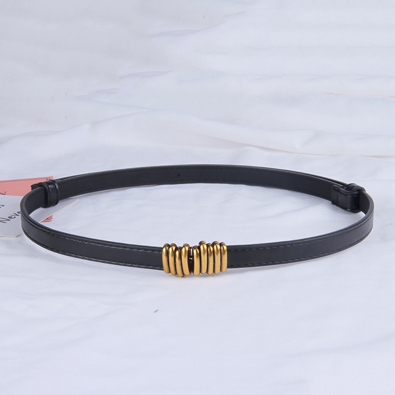 1pc European/ For Women's Belt | Retractable Adjustable Pu Waist Belt | High-end Versatile Double-drawstring Women's Belt | Simple And Stylish For Jeans And Skirts