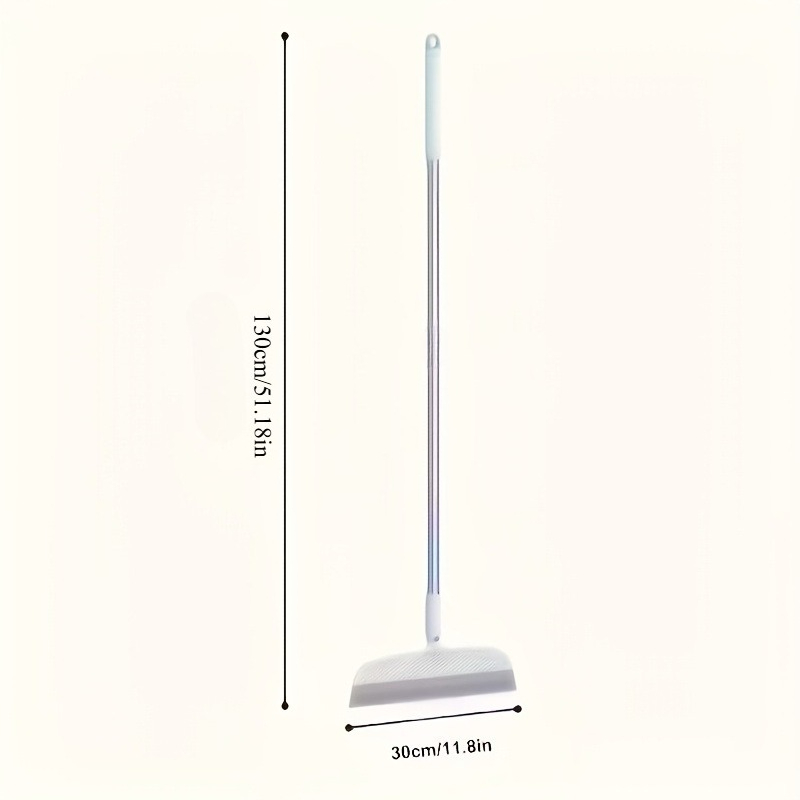 TEMU Multi-functional Floor Broom, Comb-shaped Brush, Durable Plastic Handle, Floor Scraper, Pet Hair Cleaner, Scraper, Floor Cleaner For Bathrooms,