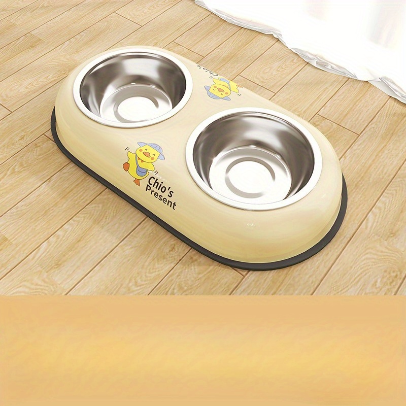Customizable Engraved Stainless Steel Double Bowl for Dogs and Cats