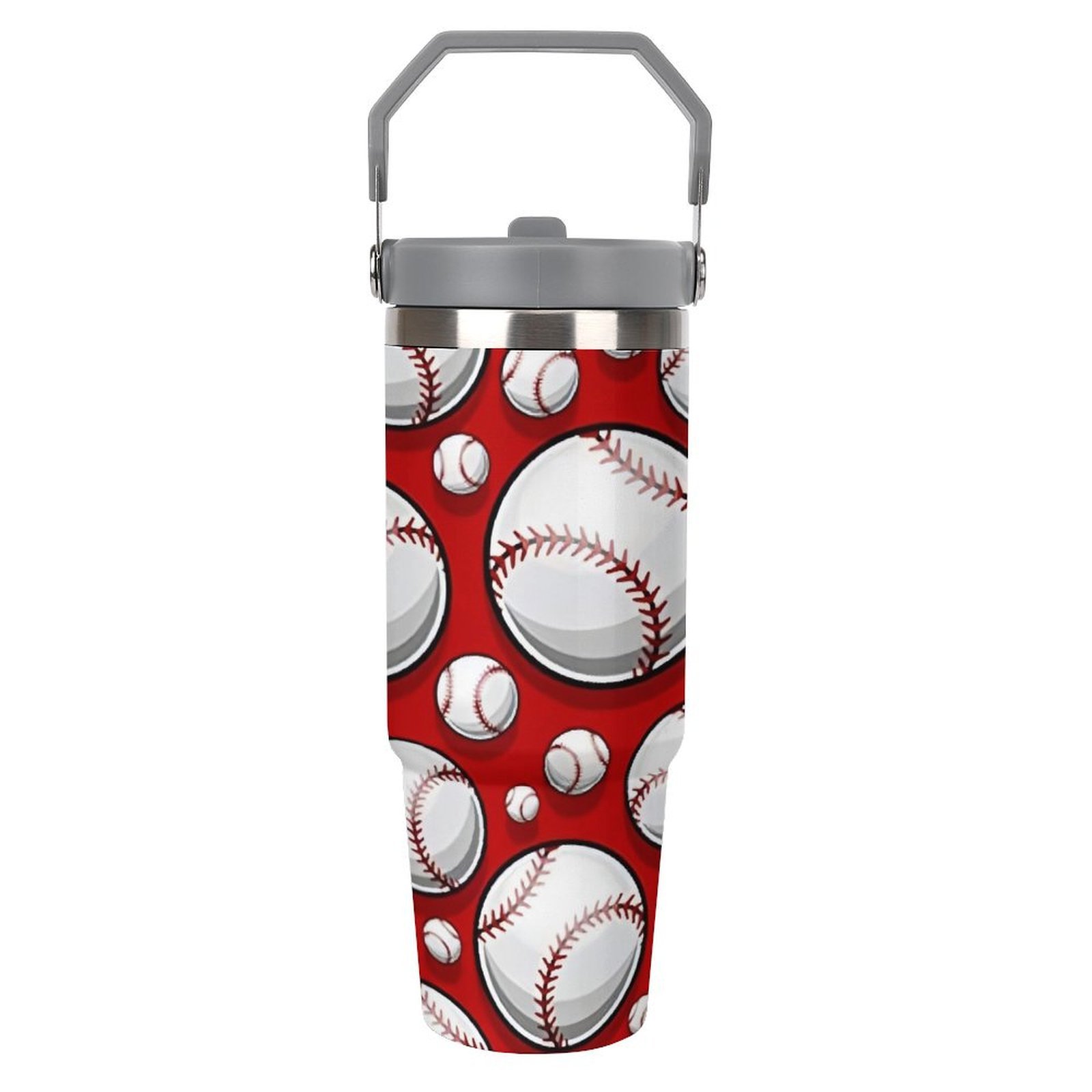 

30oz Baseball-themed Stainless Steel With Lid - Double Wall Vacuum Insulated, -proof Travel Mug For Hot/cold Drinks, Ideal Gift For Sports Fans, , Friends & Coworkers