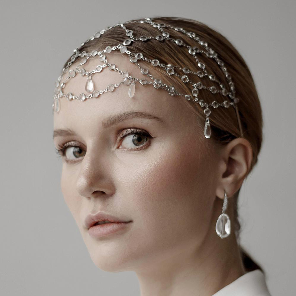 TEMU 1pc Mesh Headband Gentle And Elegant Style Headband Bridal Hair Accessory Women's Versatile Headpiece