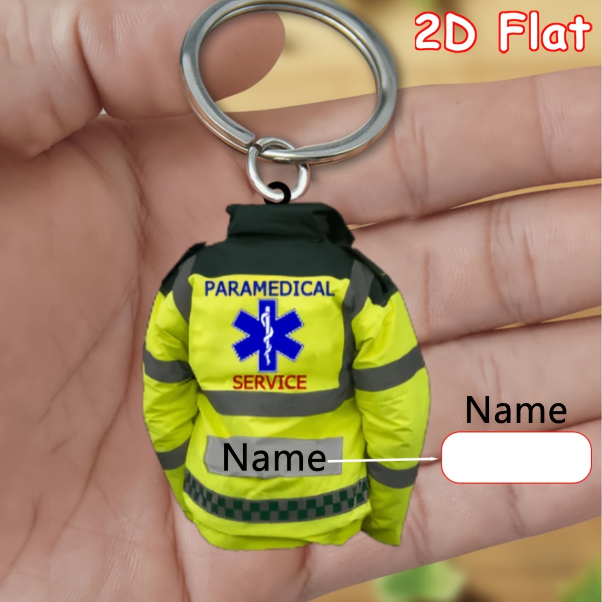 TEMU 2d Flat - Halloween 2d Flat Personalized Professional Staff Uniform Acrylic Keychain