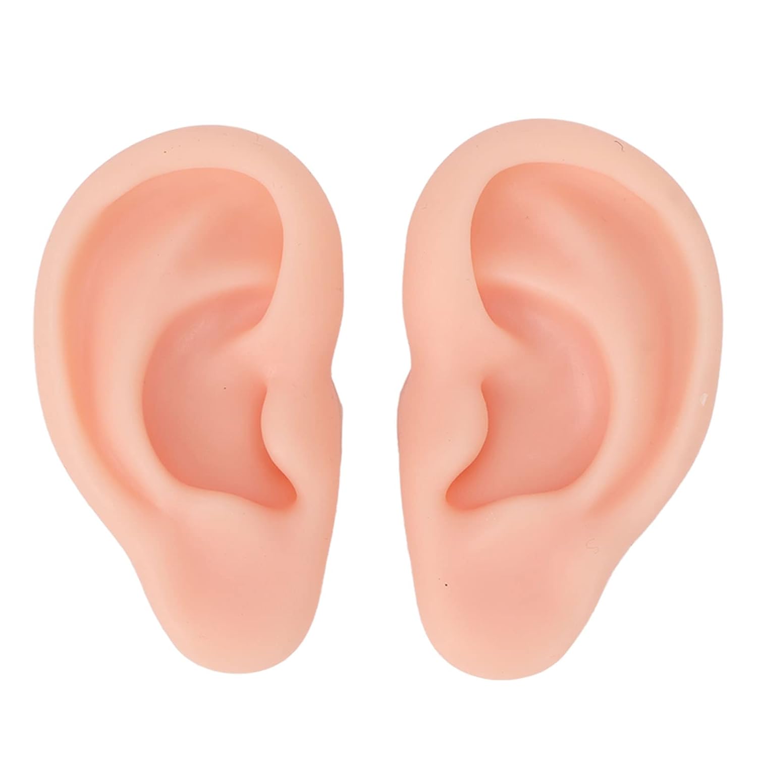 TEMU 1 Pair Ear Model Piercing Practice Model Ear Model Ear Body Part Kit For Earrings Display Ear Piercing Exercise (light Skin Color)