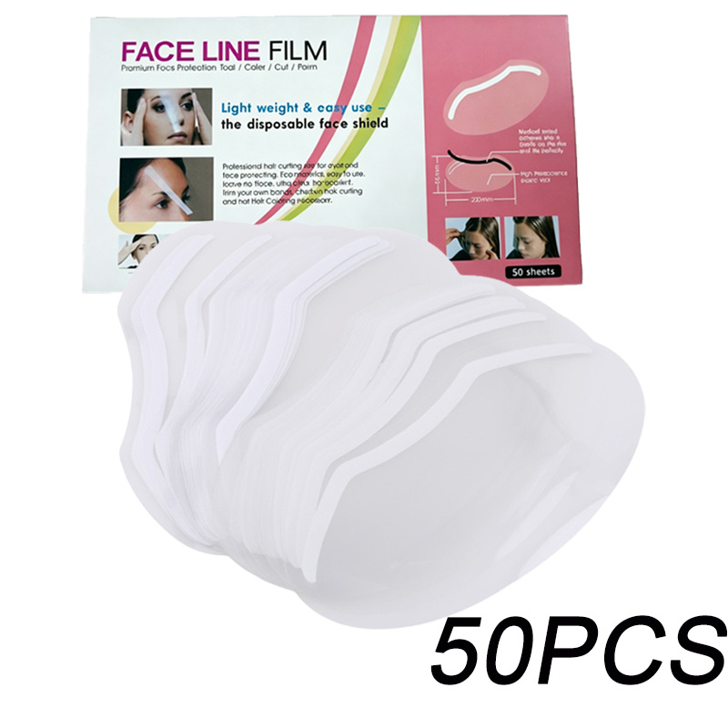 TEMU 50pcs Hair Salon Hair Dyeing Face Shield Set, Plastic Hair Dyeing Face Shield, Unisex To Prevent Hair Shedding, Suitable For Hair Styling And