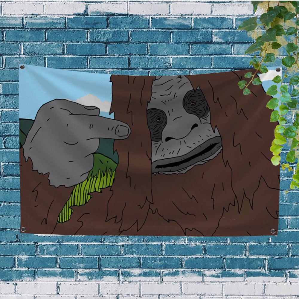TEMU A Single-sided Design Featuring Sassy Sasquatch, This Humorous Flag Of Durable, Suitable For Outdoor And Indoor Decoration. It Comes With