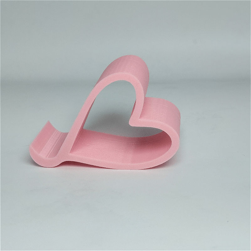 TEMU Heart-shaped Phone Stand - 3d Printed Holder For Phones & Tablets, Elegant Desktop Organizer For Home Office & Party Decor | No-power Design,
