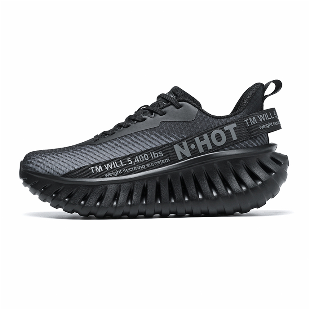 [Sneakers] Men'S Women'S Road Running Shoes, Thick Sole Casual Athletic Shoes for Men, Teenager Outdoor Sports Design, Comfortable Breathable Fabric Upper, Cushioning Shock-Absorbing MD Sole, Non-Slip And Wear-Resistant, Low-Top Lace-Up Closure