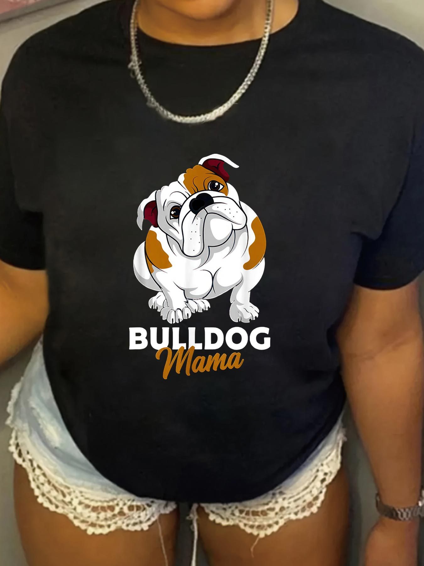 plus size english bulldog mama cute mom funny Temu Ireland