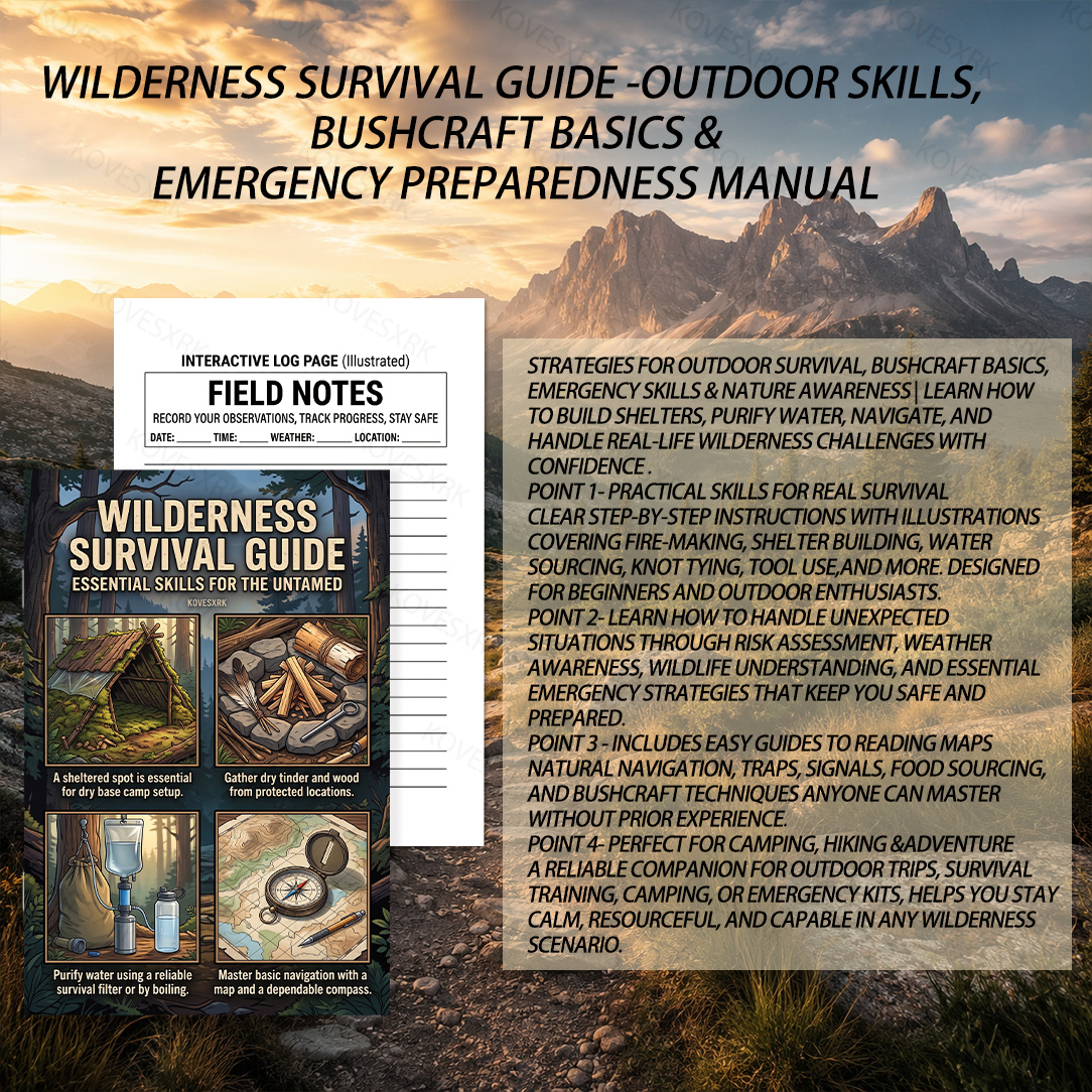 Wilderness Survival Manual with Illustrated Outdoor Guide