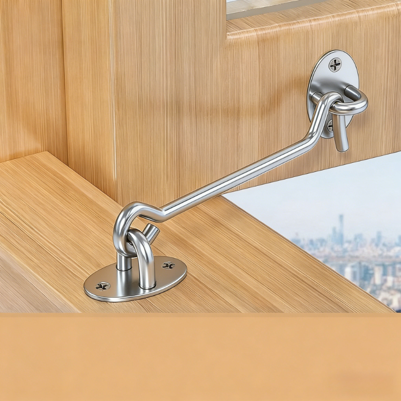 1 Set Sturdy Metal , With Screws, Perfect For Doors, Windows, Cabinets & Boxes