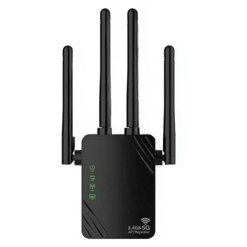 1200mbps wifi range extender booster covers up to 11800 sq ft 2 4 5ghz dual band wifi repeater with ethernet lan port internet booster home network portable booster durable construction stable connection