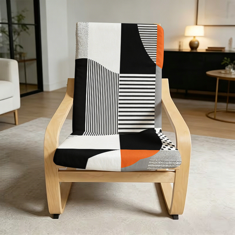TEMU 1 pz Copertura per poltrona reclinabile con motivo geometrico moderno e , compatibile con protezione per cuscino sedia , copertura estensibile