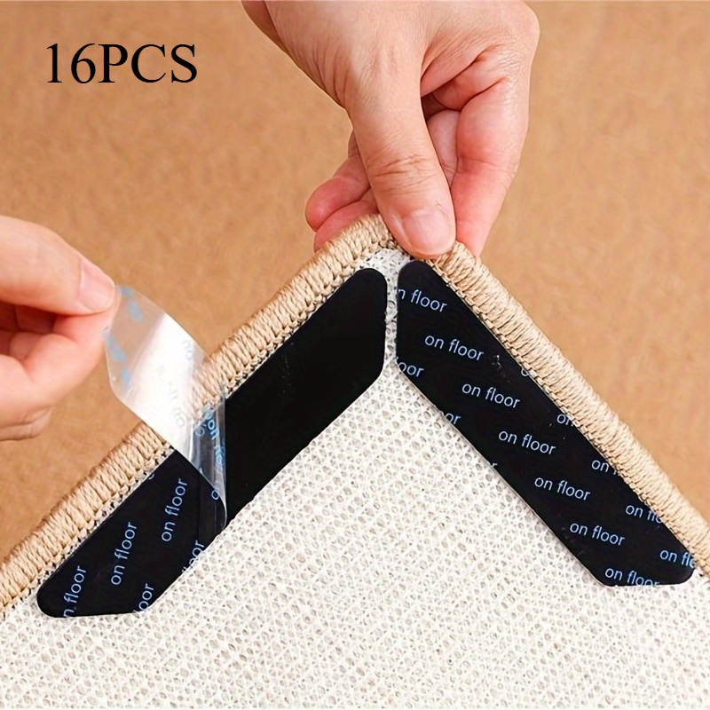 TEMU 16pcs Rug Pad Gripper, Non Slip Washable Grippers For Rug, Non Slip Rug Gripper For Hardwood Floors