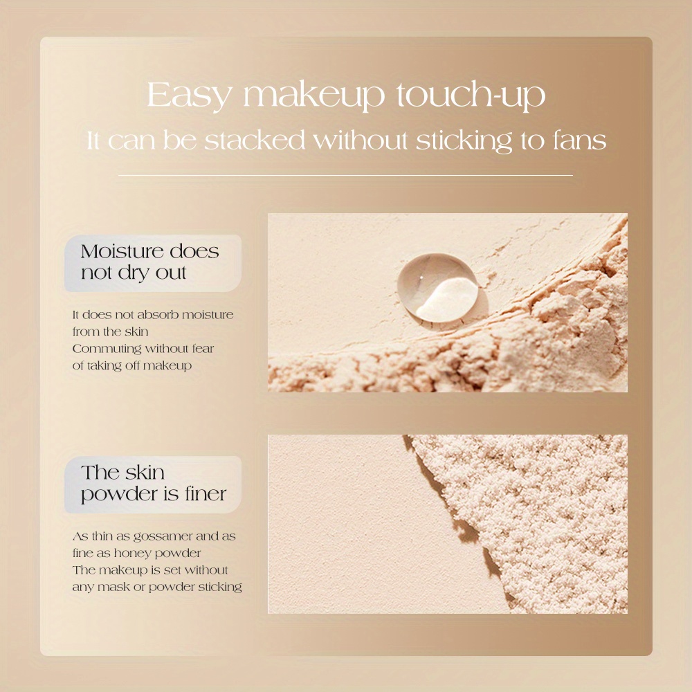 translucent loose powder loose setting powder matte pressed powder lightweight long lasting waterproof setting powder oil control puff foundation full coverage pressed powder Product details 9
