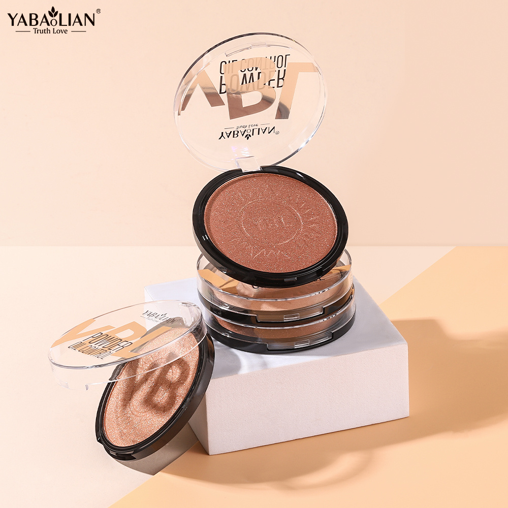 YABAOLIAN Wheat Pearlescent Powder with Glitter, Earth Bronzing Powder, Dark Brown Powder, Shadow Contour Contouring Highlighter Finishing Powder for Music Festival Y8044)