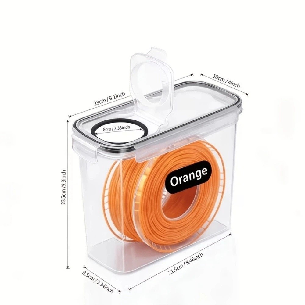 TEMU Transparent 3d Printing Filament Container 3d Printing Filament Additions Dustproof Airtight Filament Dry Box 3d Printing Filament Storage Box