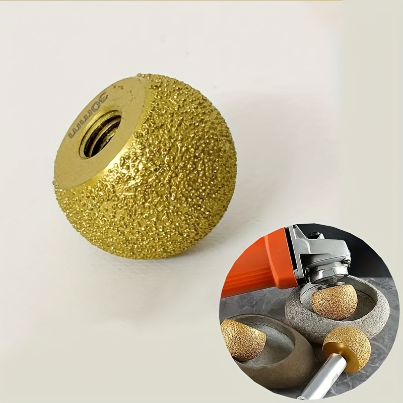 Image of 1 X Diamond Brazed Circular Polishing Head - 30mm, Suitable For Grinding The Inner Arc Of Stone. Circular Polishing Head, Durable Material, High , Engraving Tool Head, Diamond Grinding Clamping Point