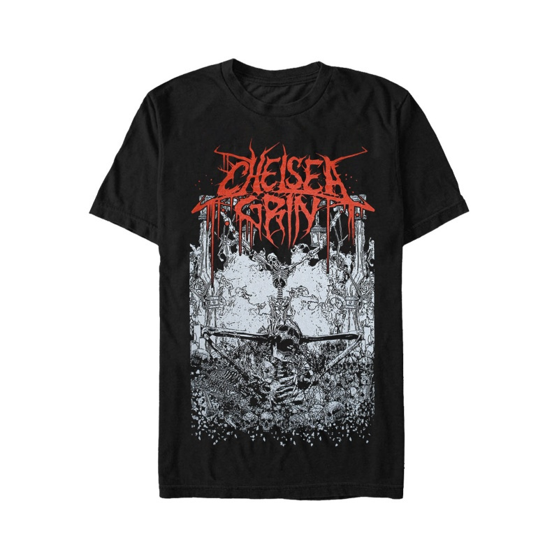 TEMU - Skeleton Comfortable Men's Round Neck Short Sleeves T-shirt 180g