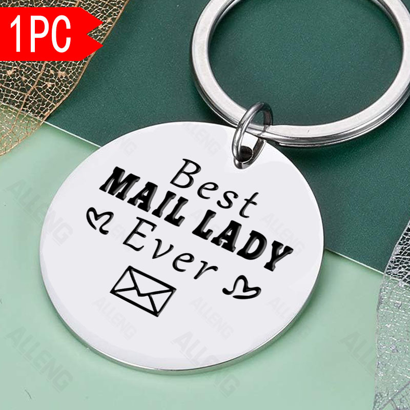 

1pc Stainless Steel "best Ever" Appreciation Keychain, Universal Fit, Engraved Keyring, With Ideal For Retirement, Thanksgiving, Birthday Gifts For Postal Workers