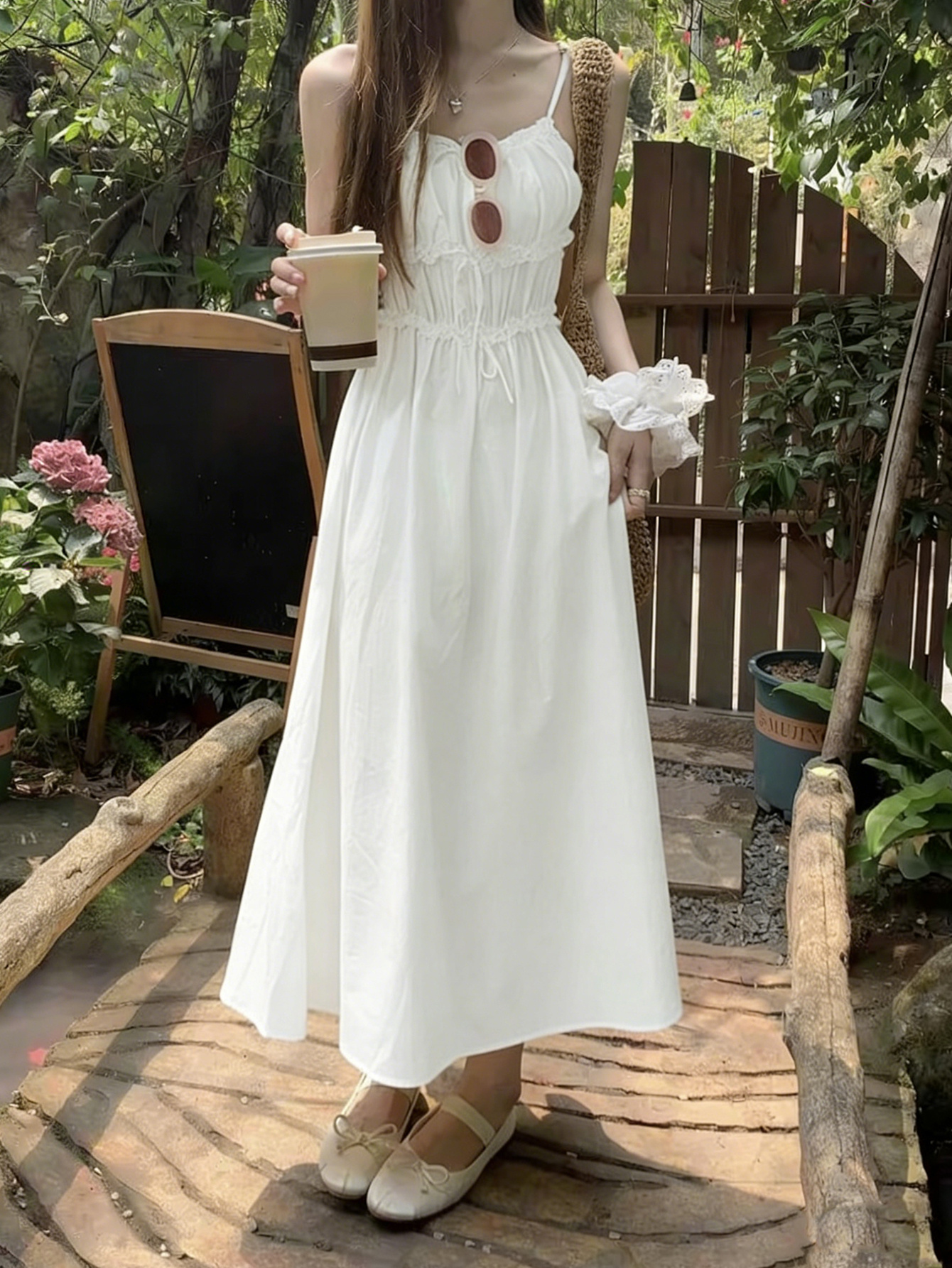 knee length dresses for ladies White Long Satin V-Neck Dress by Cinderella Divine 7469W main image 0