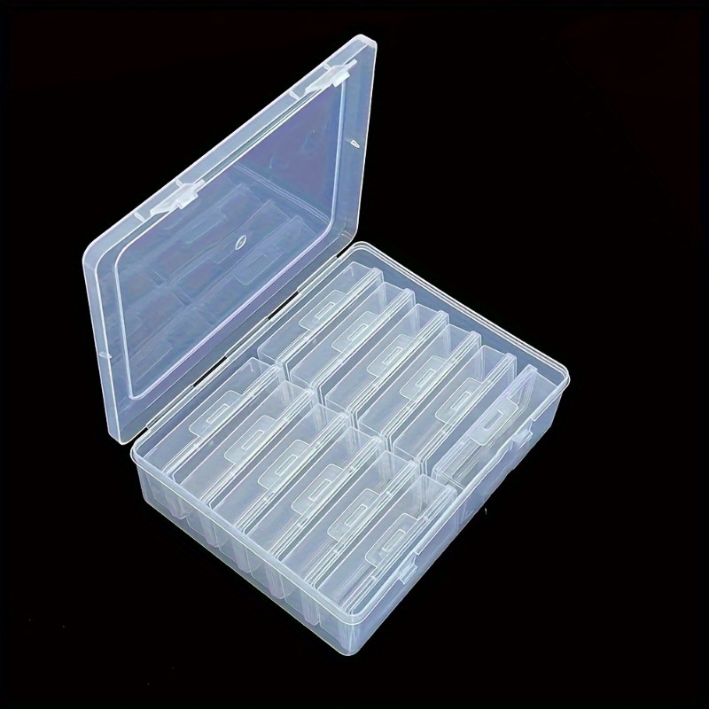 TEMU 1-set Transparent Plastic Storage Box With Lid - Multipurpose Jewelry Organizer Case Suitable For Beads, Hair Accessories, Necklaces, Rings -