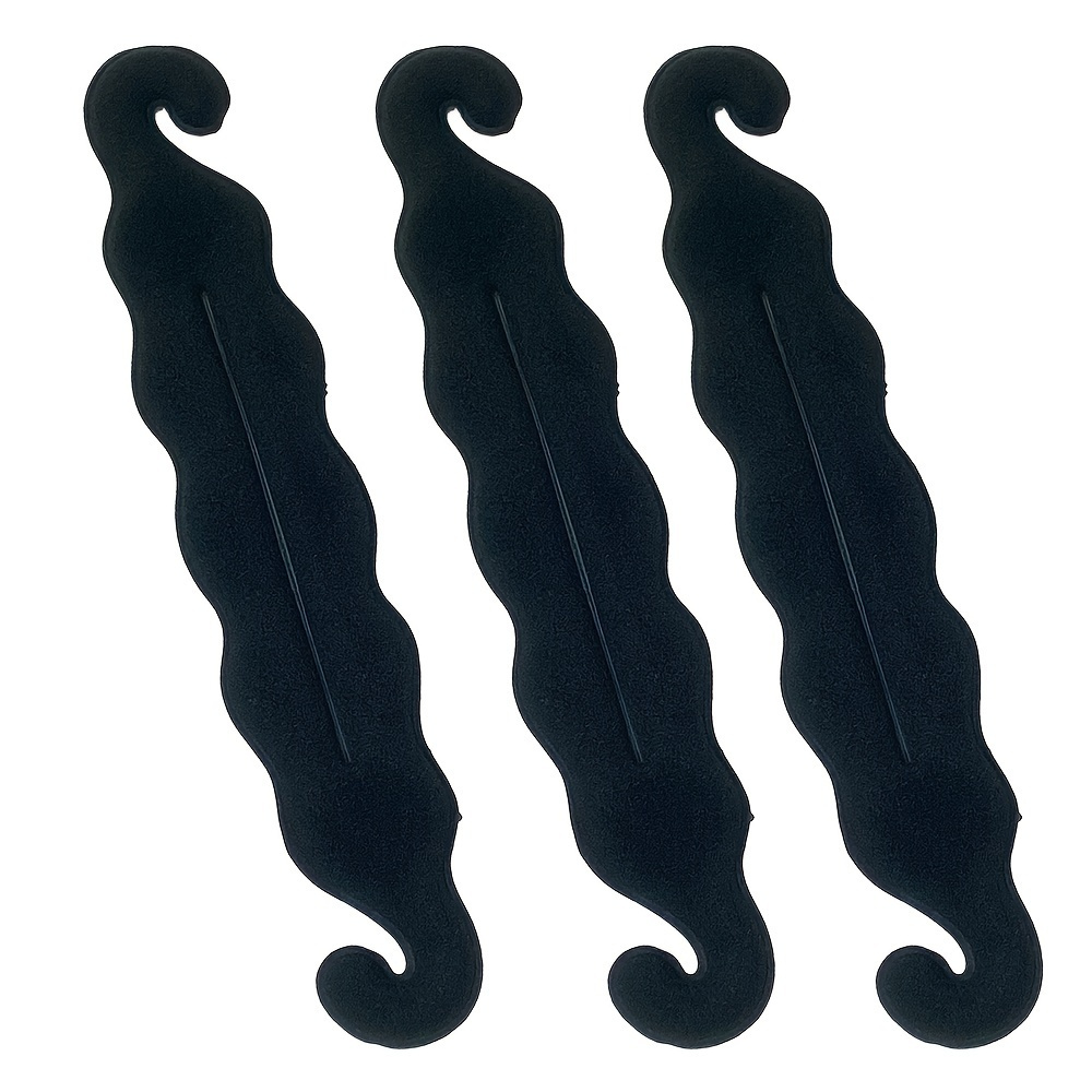TEMU Ensemble de 3 éponges magiques pour coiffure femme, idéales pour queues de cheval et chignons, accessoires de coiffure pour décorations de fête