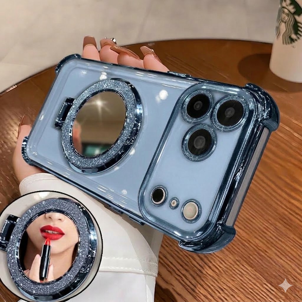 Phone Case - Phone Case For Women Featuring A Mirror And Stand, Made Of Hd Material With Reinforced Corner Protection, Shockproof Protective Case With Drop Protection, Perfect For Travel