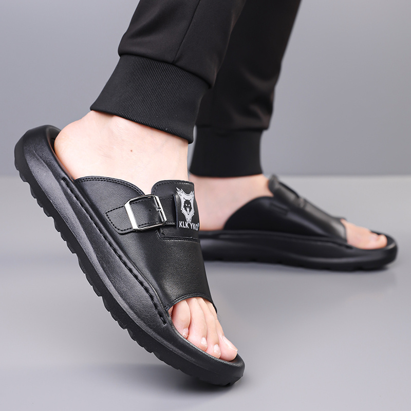 new 2024 spring summer casual slip on sandals soft sole trendy   for men high quality durable breathable   lightweight home slippers comfortable non slip thick soled outdoor indoor use fashionable open toe flip flops for     relaxation   or home   1 pair of eva slides 1   bag Product details 16