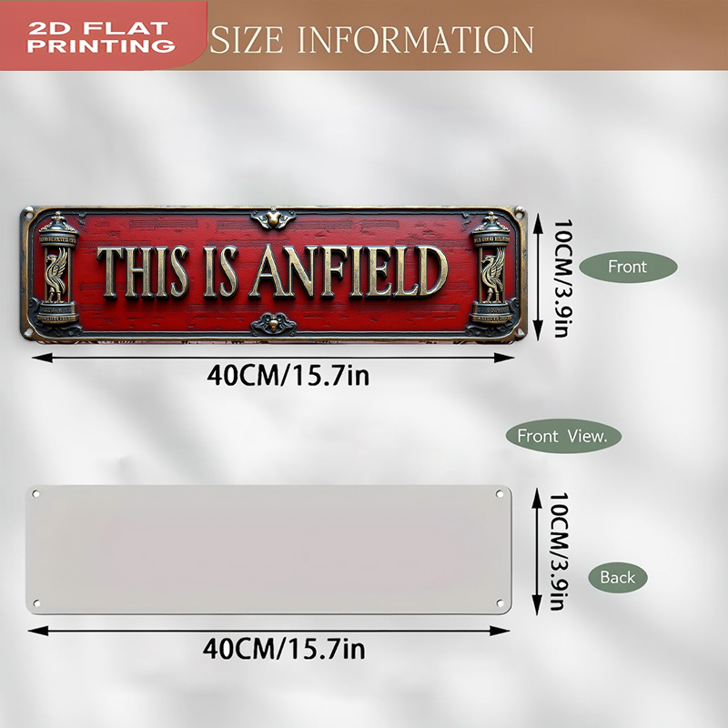 TEMU 2d Flat - 2d Plane, Vintage ' ' Wall Sign - Rustic Metal Decoration Board With Exquisite Framing, Durable And , Suitable For Offices, Shops,