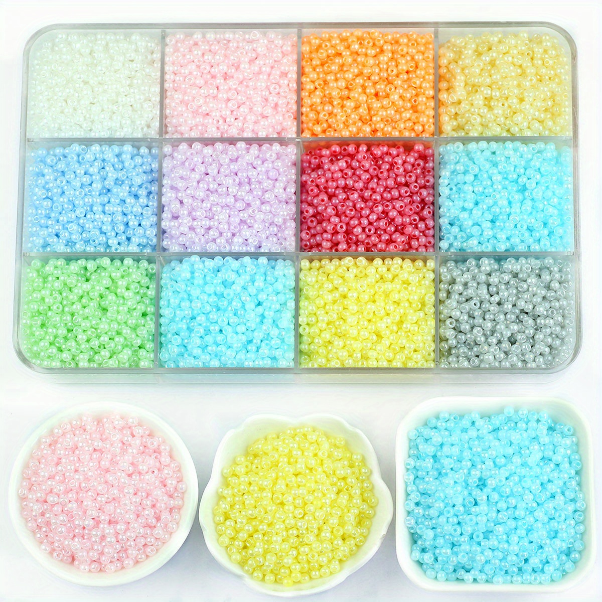 450pcs 4mm Glossy Small Round Loose Beads for DIY Jewelry