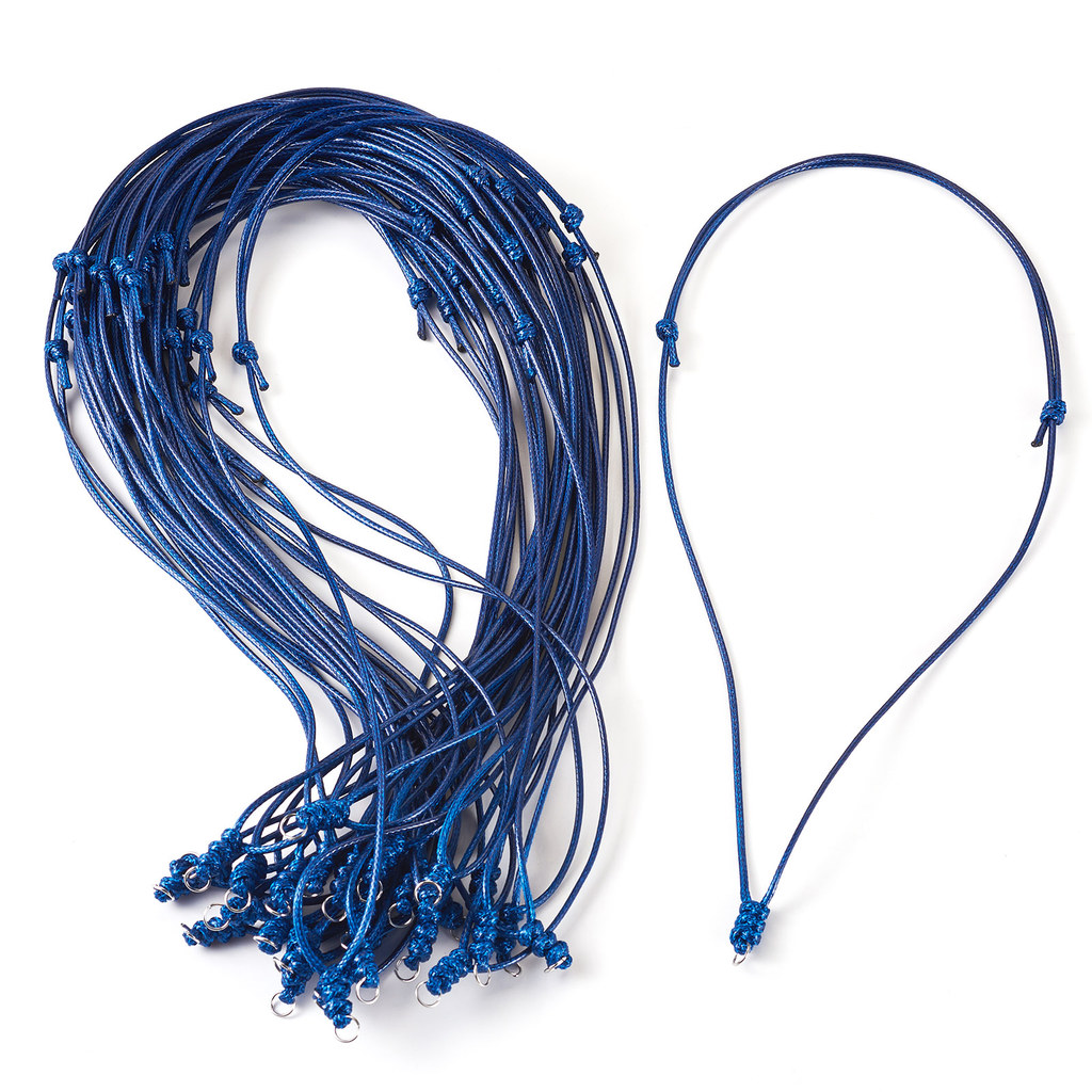 TEMU 1 Set (30pcs) Waxed Polyester Braided Suitable For Pendant Necklace Making - Adjustable Length 12.6-25.2 Inch (32-64cm) Braided Findings For Diy