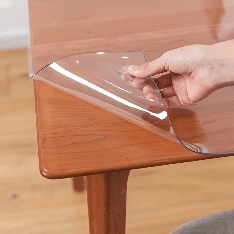 VeeCano 16X32 Inch New Clear Plastic Desk Pad Protector Transparent Rectangular Tablecloth Thick Vinyl Table Pad Protector Mat For Kitchen Countertop Dining End Table Night Stand Tablecloth Protector