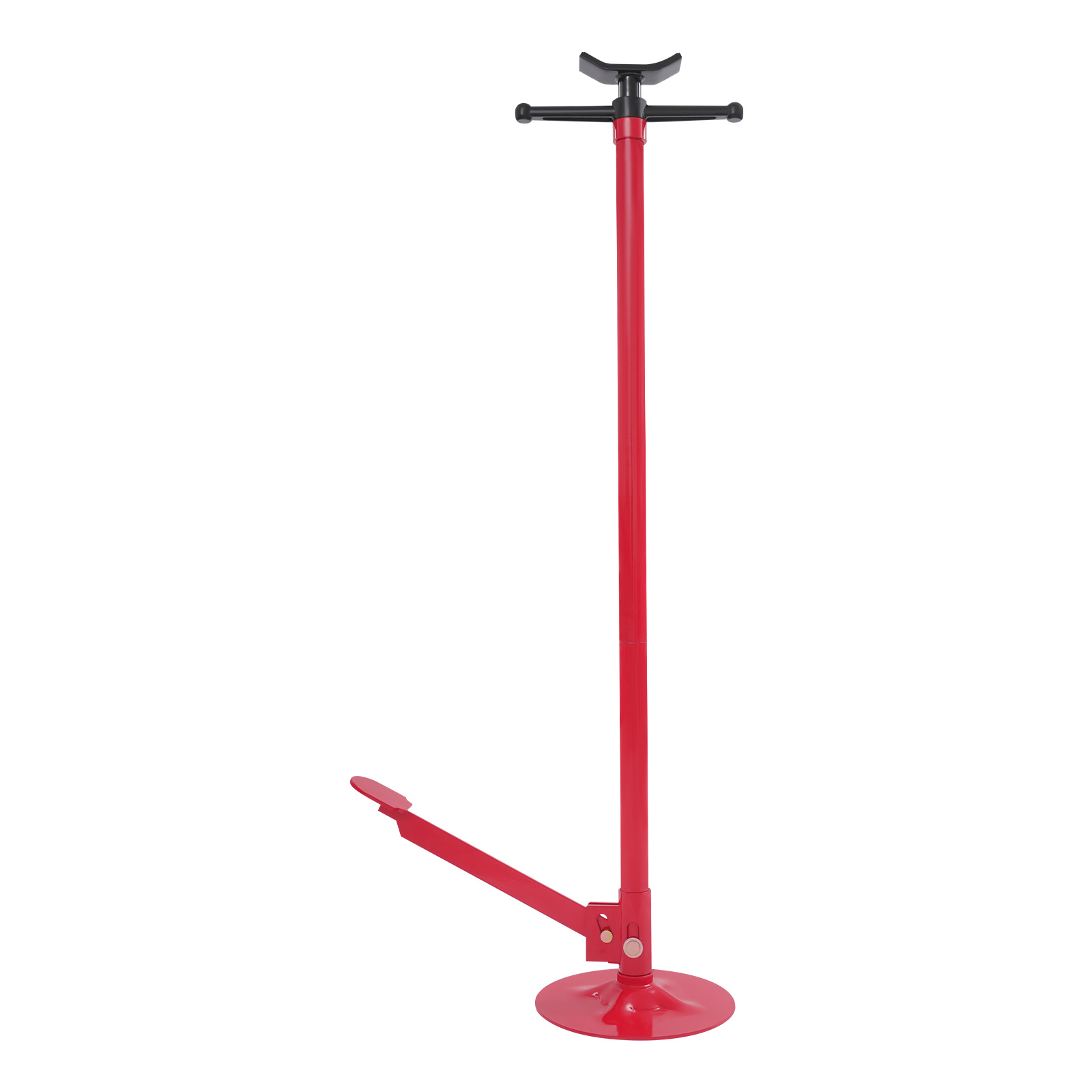 Image of Frame For Engines, Featuring A Pedal And An Under-hoist Support Stand That Can Handle Up To 1653 Lbs, Adjustable In Height From 52 To 78 Inches, Designed Chassis Repairs In A Garage