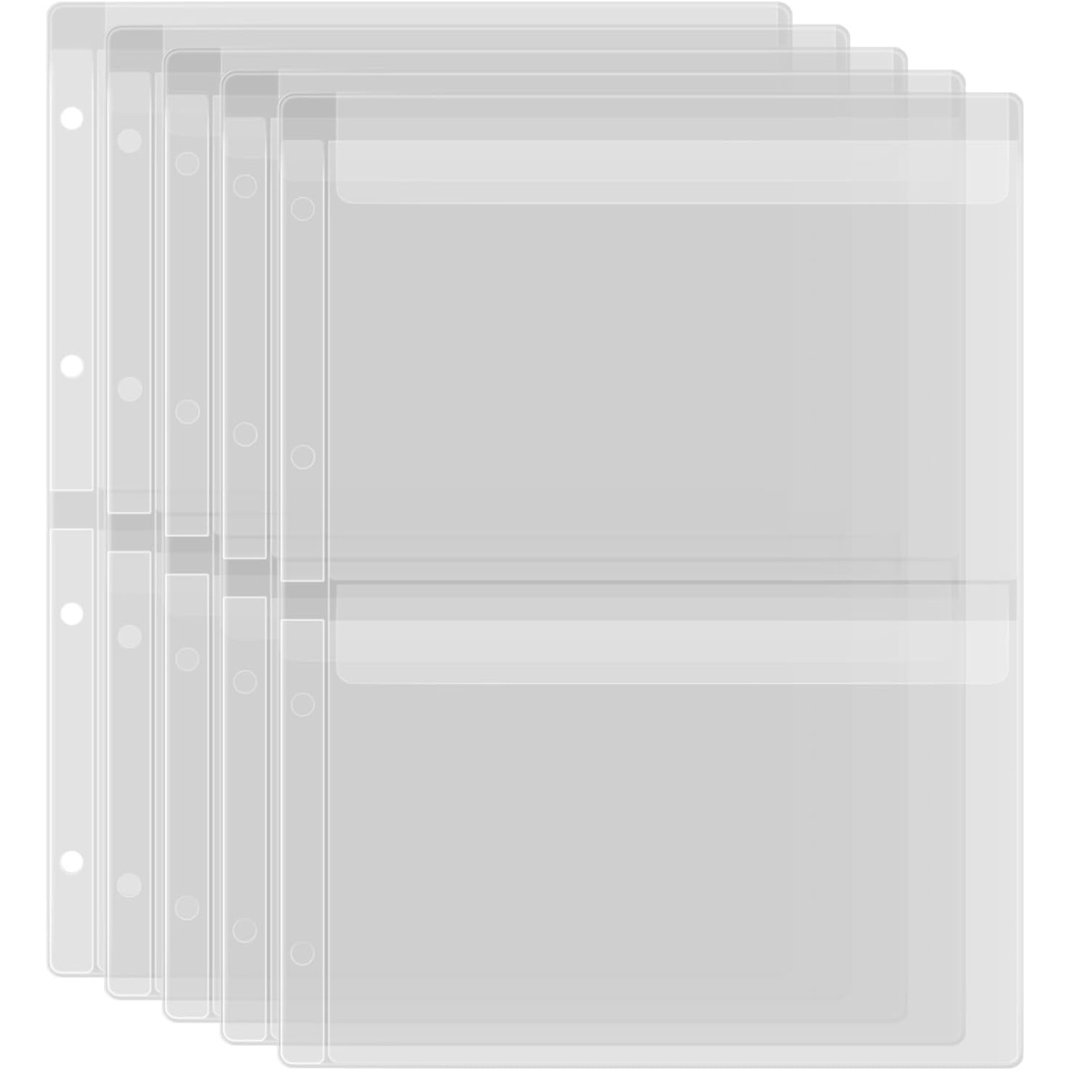 TEMU Ensemble de 5 pochettes de classeur en plastique A4 avec 4 trous, dossiers en PVC pour organiser les documents feuilles, idéal pour budgétaire,