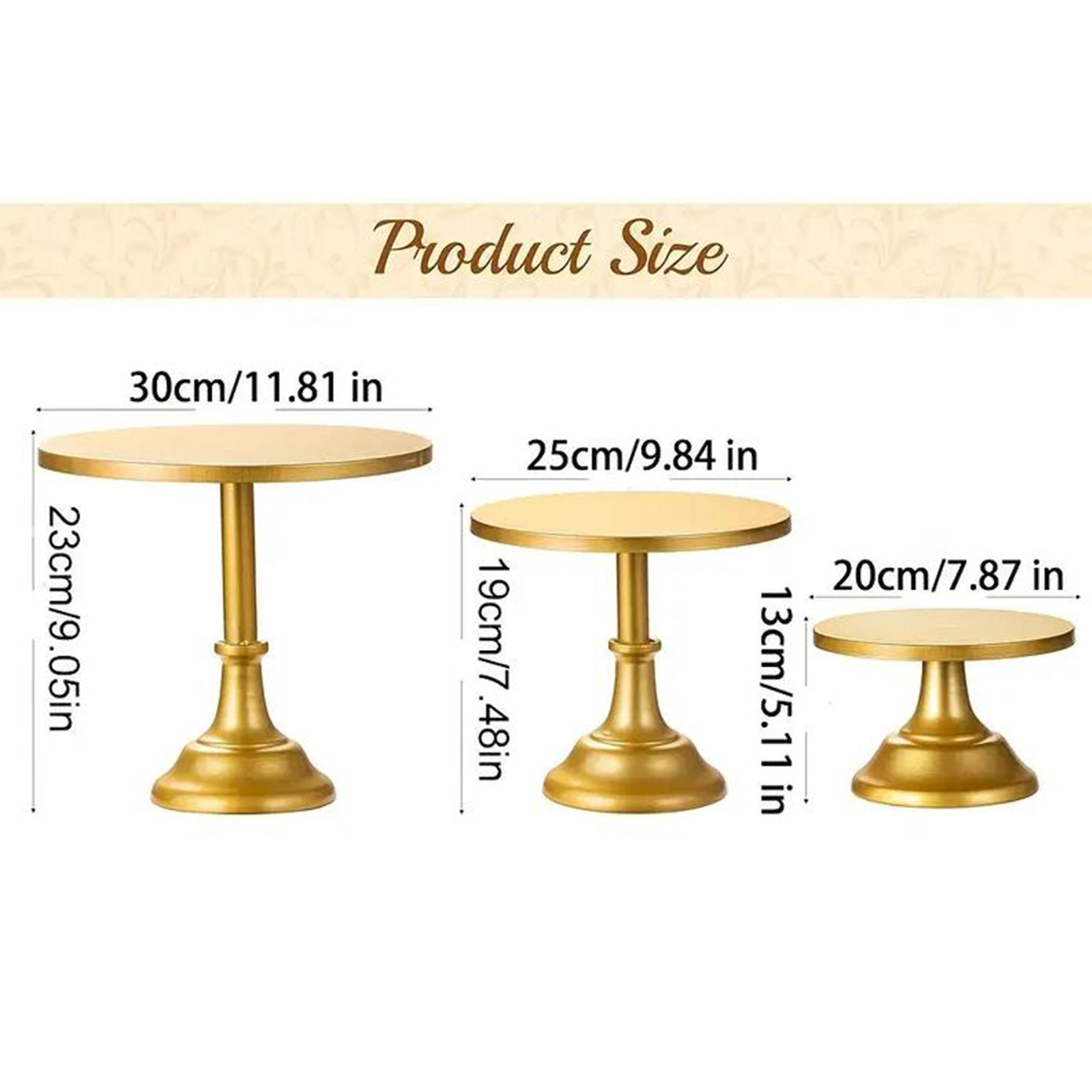 TEMU Set Of 3 Cake Stands, Golden Dessert Display Set, Ideal For Showcasing Treats At Parties, Weddings, Birthdays, Showers, Anniversaries, And Table