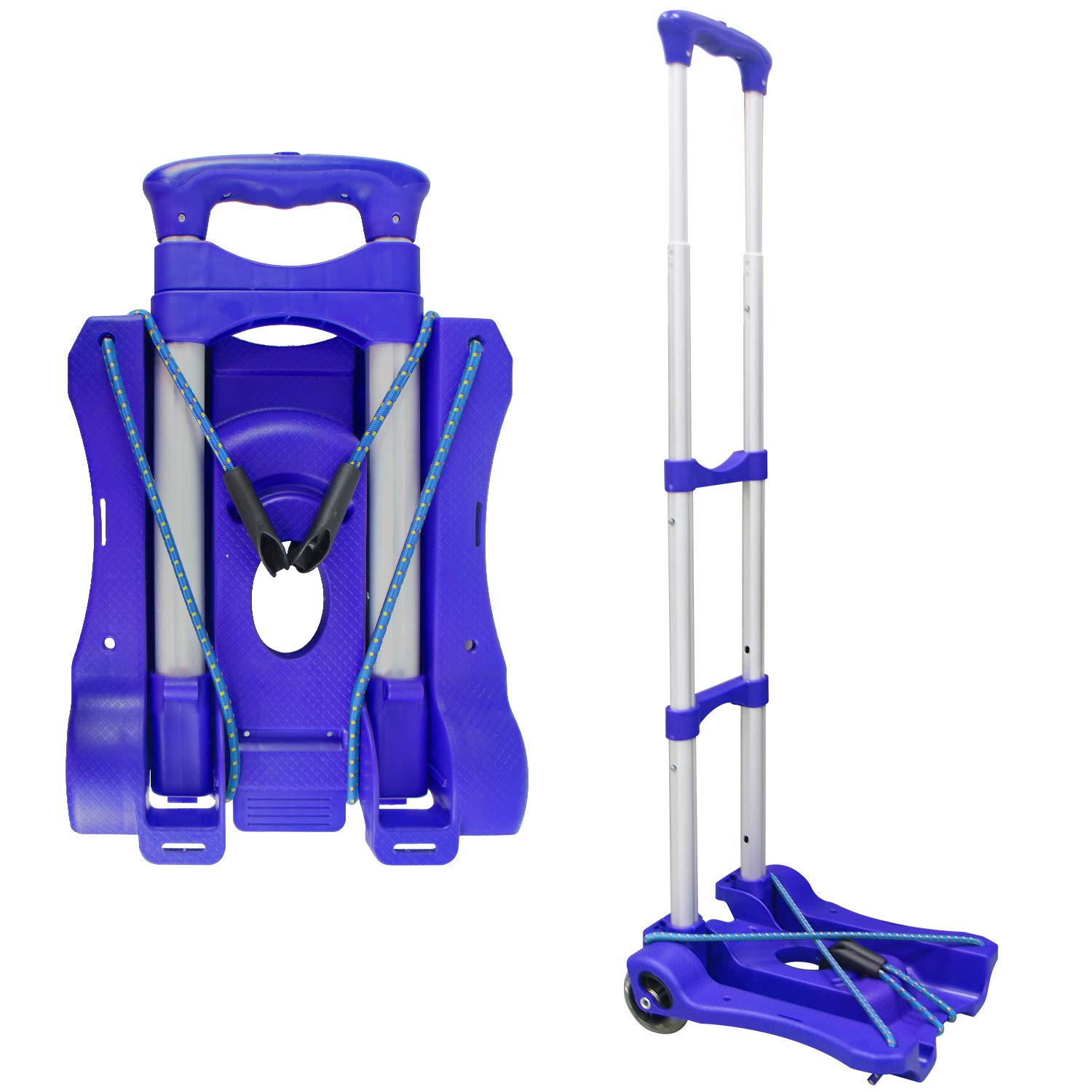 Image of Portable Folding Hand Truck Lightweight Luggage Cart For Outdoor Moving Shopping Home Use