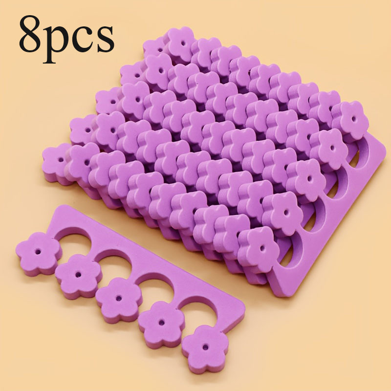8pcs Soft Sponge Finger and Toe Separators for Nail Art