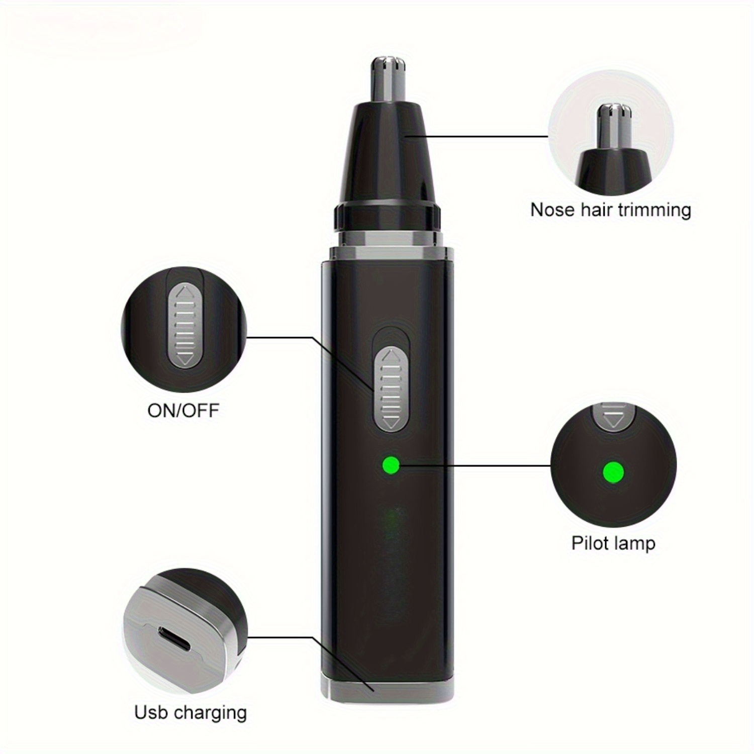4in 1 beard shaver nose hair trimmer electric beard shaver electric grooming tool for men and women birthday gift christmas gift Product details 6