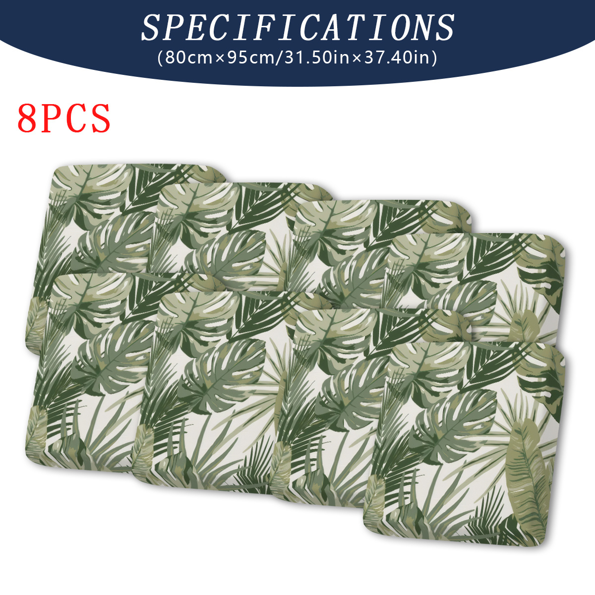 TEMU 2pcs/6pcs/8pcs Housse de Canapé Extérieur Style Nordique Minimaliste avec Imprimé Monstera | Housses Élastiques pour Coussins d'Intérieur, des