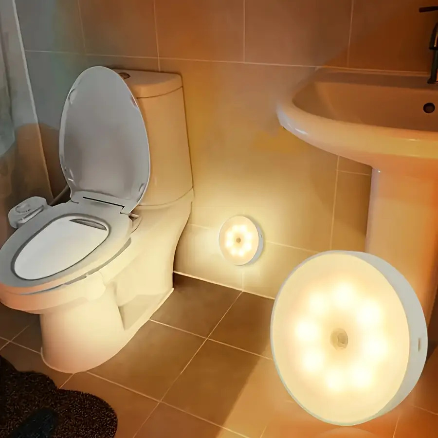 3pcs/1pc Motion Sensor Wall Light, Rechargeable LED Night Light, Smart Automatic Switching Lamp for Bedroom, Kitchen, Living Room, Hallway, Room Decoration