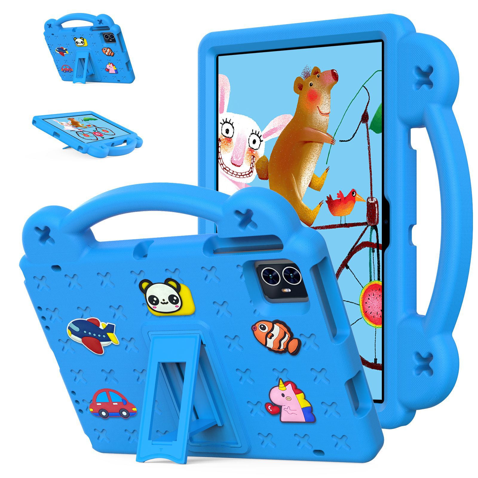 TEMU 1pc Protective Case Suitable For Tab 2(2025) Tablet, With A Stand And Handle- Shock-resistant Eva And Pc Hybrid Shell