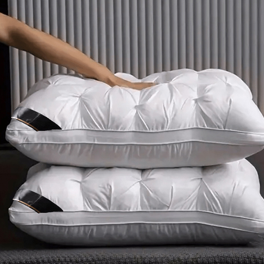 TEMU Pack Of 2 Hotel Quality Luxurious Bed Pillows, Ultra Soft Neck Pillow, Moisture Wicking And Breathable Bedding Pillows, Bed Pillows For Relaxing