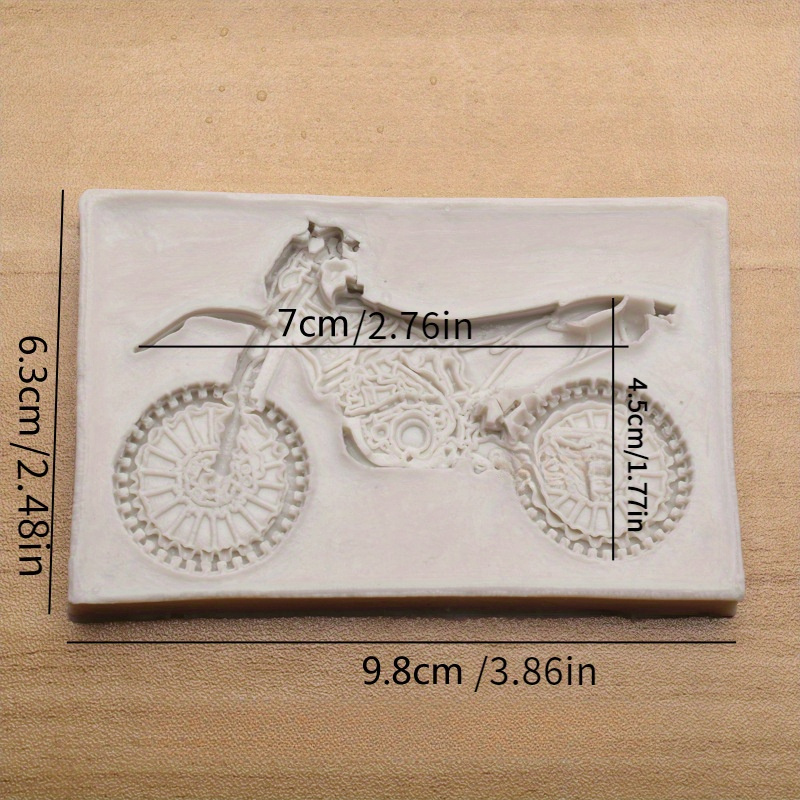 TEMU 1pc Off-road Motorcycle Silicone Mold, For Candle, , Clay, Plaster And Crafts Making