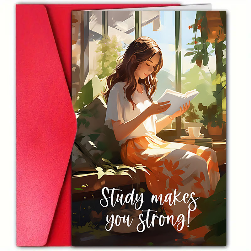 

Encouragement Greeting Card With Envelope, 12cm X 18cm - Birthdays, Christmas, New Year, And More - Ideal , Family, And Students