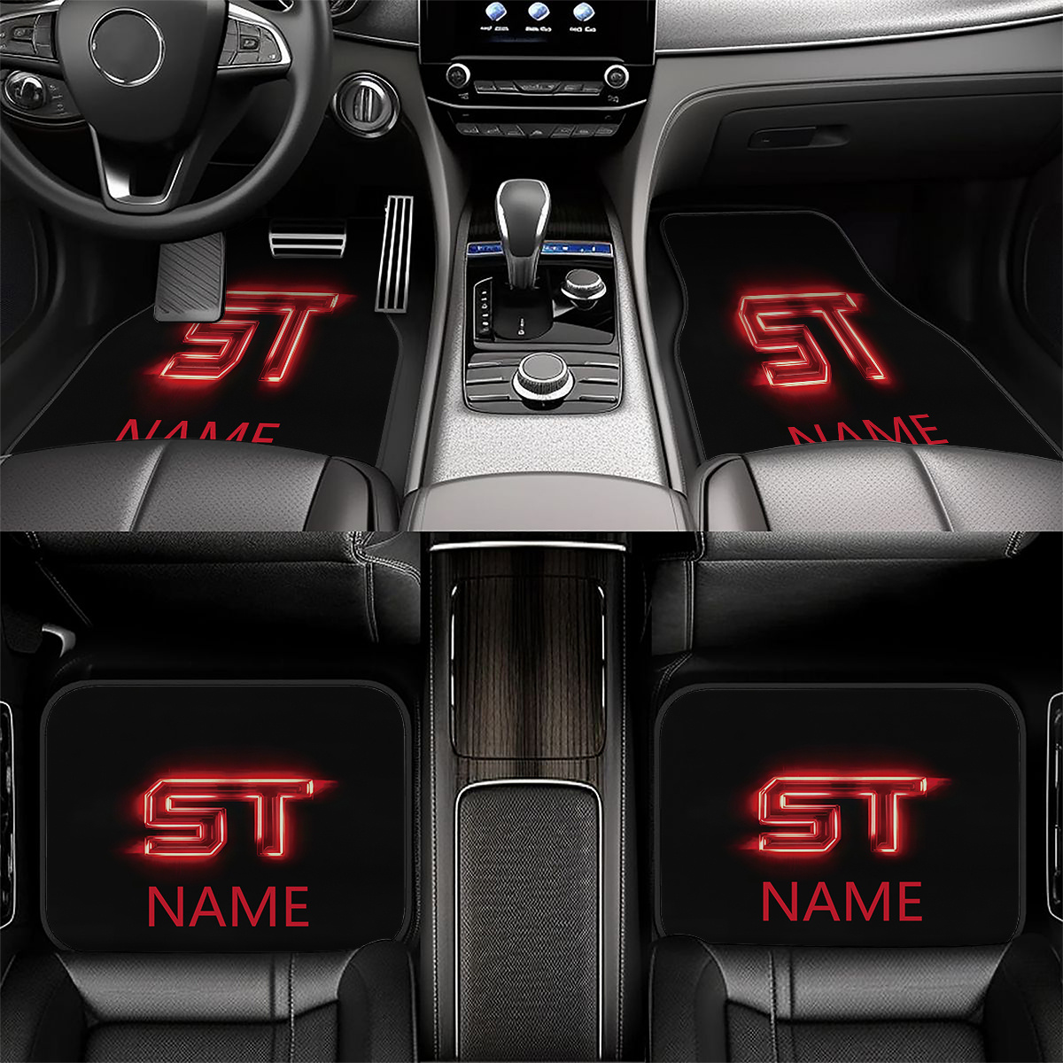 TEMU 4pcs Car Floor Mats. Customizable 