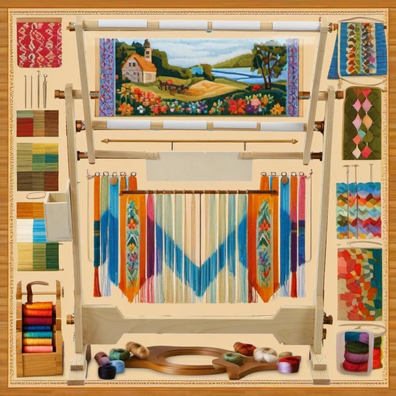 

1pc Embroidery Weaving Kit - Wooden Frame For , Rug , Display - Stand Stand And Accessories