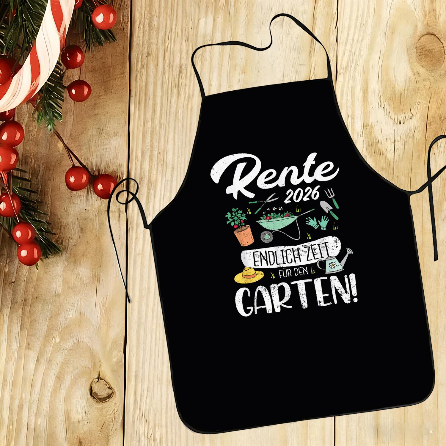 E-shop Lustige Ruhestandsschürze 2026 – Motto „ Zeit, den Garten zu pflegen“, mit dem Vintage-Logo 2026. Diese strapazierfähige bequeme Unisex-Schürze