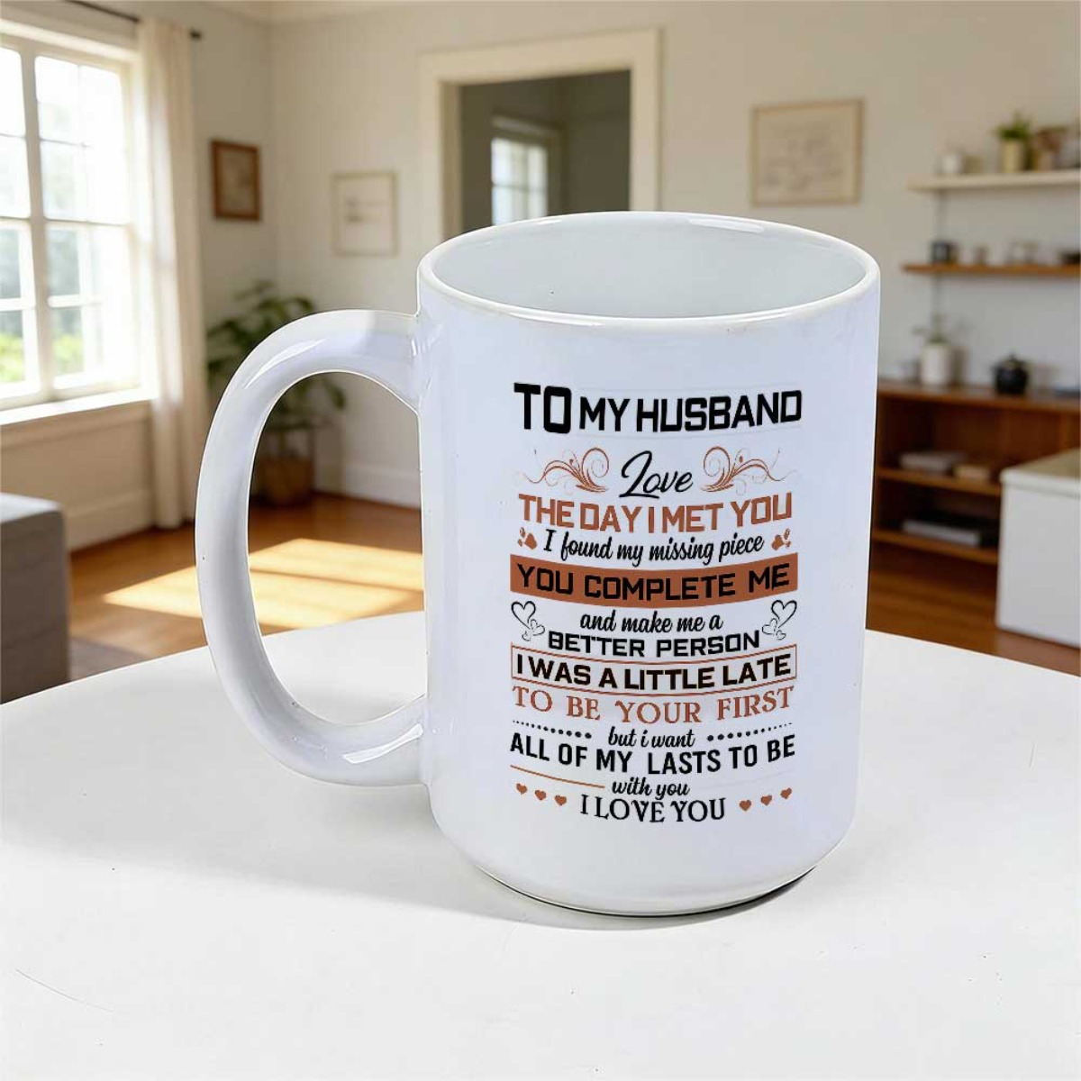 item picture 1pc 15oz ceramic coffee mug with to my husband gift husband birthday print attractive   attractive trendy practical functional durable classic ideal for elegant mug ceramic coffee mug   christmas gifts reusable
