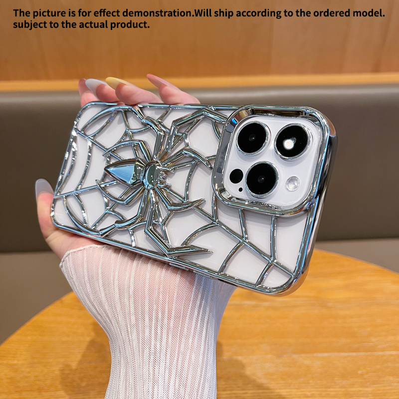 TEMU Phone Case: Applicable To 17 Pro Max Phone Case Full Coverage Shockproof Electroplated 15 16 Stylish Hollowed-out Soft Case 13 14 Trendy 12